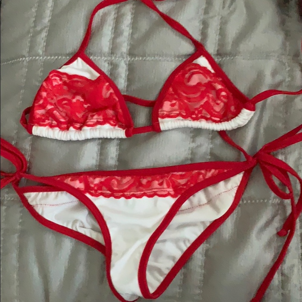 Laced China doll bikini s top and s bottom